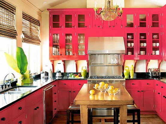 un elegante design da cucina rosa
